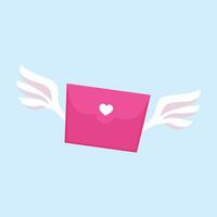 Envelope of letter with heart isolated icon vector