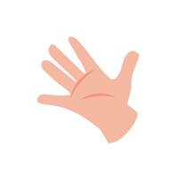 Vector hand gesture with smooth skin on white background