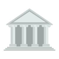 Vector old column building vector isolated icon. old column building emoji illustration