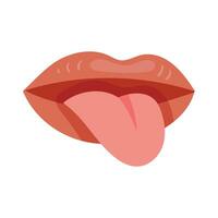 Vector Red lip illustration on white background