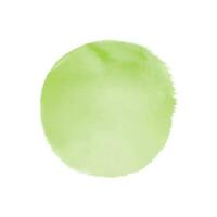 Vector green watercolor round geometric shape vector