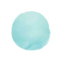 Vector turquoise watercolor round geometric shape vector