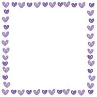 Vector romantic valentine day frame in watercolor
