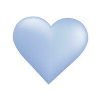 Vector blue heart icon isolated item on white background