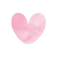 Vector watercolor heart shape art hand-painted isolated