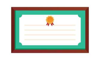 Vector diploma certificate award icon on white background