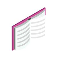 Vector paper book icon isometric of paper book vector icon for web design isolated