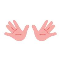 Vector ten from fingers illustration on white background