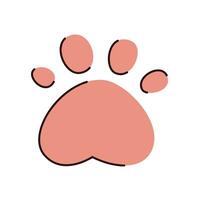 Vector pawprint vector illustration in cartoon style isolated on white background