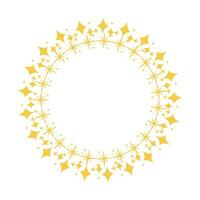 2 vector estrellas marco. circulo formas con polvo de estrellas redondo estrellas