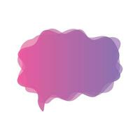 Vector colorful gradient liquid speech bubbles