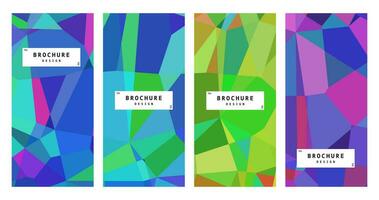 set of brochure with abstract elegant colorful background vector