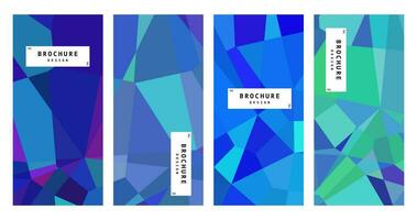 set of brochure with abstract elegant blue colorful background vector