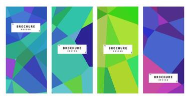 set of brochure with abstract elegant colorful background vector