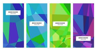 set of brochure with abstract elegant colorful background vector