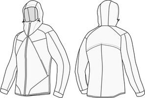 Windbreaker Rain Jacket Design Vector Template