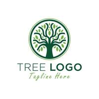 tree circle vector logo