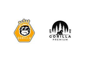 gorila logo diseño modelo vector