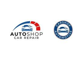 Automotive car shop, garage, dealer logo design. vector