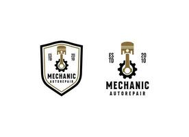 automotor mecánico logo diseño. mecánico servicios, auto reparar logo. diseño plantilla, vector ilustración.