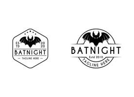 Bat logo vector icon. Flying bat logo design