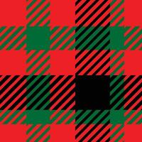 Christmas Pattern Seamless Plaid Repeat Vector With Red Green And black. Color Design for print, gift wrap, textiles, Christmas tartan backgrounds