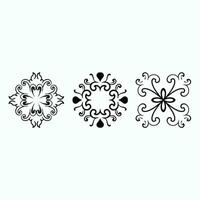 vintage ornament elements set of engraved motifs in vector format