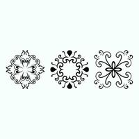 vintage ornament elements set of engraved motifs in vector format