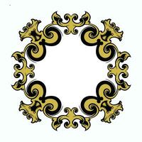 frame, border vector vintage ornament with carved motif