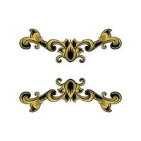frame, border vector vintage ornament with carved motif