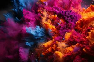 AI generated Alchemy of colors holi abstract symbols, holi festival images in india photo