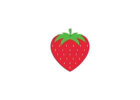 Strawberry love vector logo design