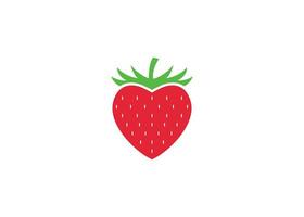 Strawberry love vector logo design