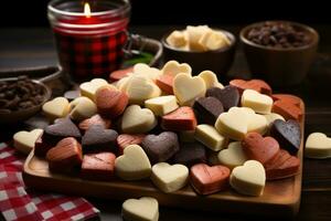 AI generated Warm glow from a beach bonfire illuminated by candles in the sand, valentine, dating and love proposal image photo