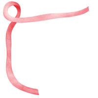ribbon pink red border watercolor isolate png