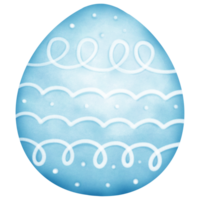blue Easter egg adorable watercolor isolated png