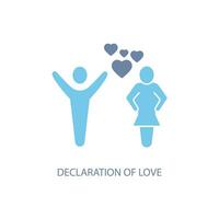 declaration of love concept line icon. Simple element illustration. declaration of love concept outline symbol design. vector