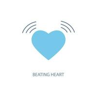 beating heart concept line icon. Simple element illustration. beating heart concept outline symbol design. vector