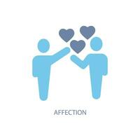 affection concept line icon. Simple element illustration. affection concept outline symbol design. vector