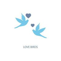 love birds concept line icon. Simple element illustration. love birds concept outline symbol design. vector