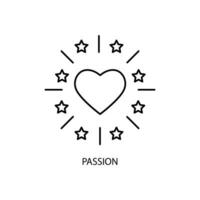 passion concept line icon. Simple element illustration. passion concept outline symbol design. vector