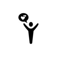 love it concept line icon. Simple element illustration. love it concept outline symbol design. vector