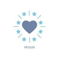 passion concept line icon. Simple element illustration. passion concept outline symbol design. vector