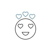 love emoji concept line icon. Simple element illustration. love emoji concept outline symbol design. vector