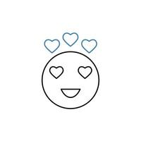 love emoji concept line icon. Simple element illustration. love emoji concept outline symbol design. vector