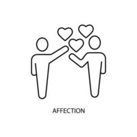 affection concept line icon. Simple element illustration. affection concept outline symbol design. vector