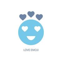 love emoji concept line icon. Simple element illustration. love emoji concept outline symbol design. vector