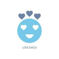 love emoji concept line icon. Simple element illustration. love emoji concept outline symbol design. vector