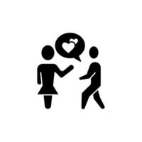 flirt concept line icon. Simple element illustration. flirt concept outline symbol design. vector