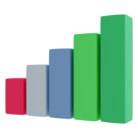 Bar graph 3d icon png